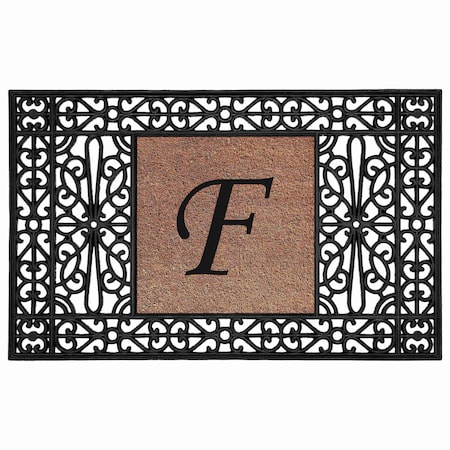 Monogram Door Mat, Coir, Black, Natural, 30 in W x 48 in L
